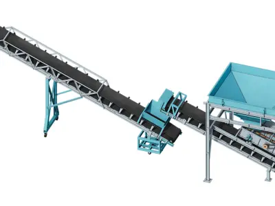 Vibrating Screen Machine for Concrete Batching Plant 3D model