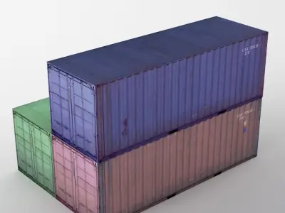 Container 02 Low-poly 3D model