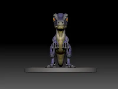 dino blue 3d print Free 3D print model
