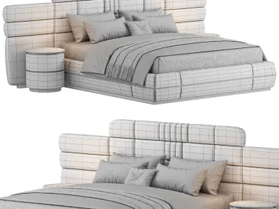 Norton 0801 Bed Low-poly 3D model