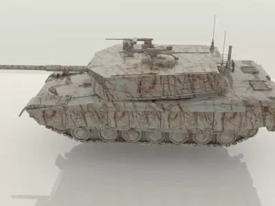 Military Tank  Low-poly 3D model