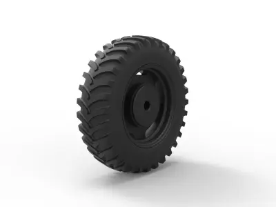 Tractor wheel 3D print model