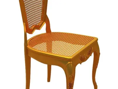 Classical Dining chair Low-poly 3D model