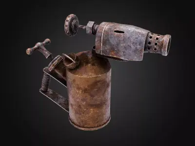 Rusty Blow Torch Free low-poly 3D model