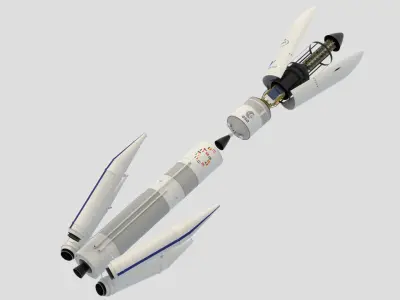 Ariane 6 - Accurate Model 3D model