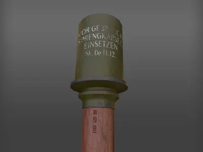 M24 Stick Grenade Low-poly 3D model purchase