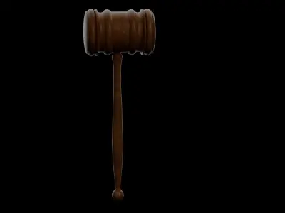 Hammer wooden gavel Free 3D model