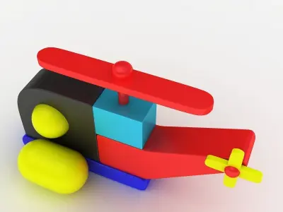Helicopter Toy 3D model by 3dlattest