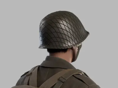 WW2 US Soldier Low-poly 3D model purchase
