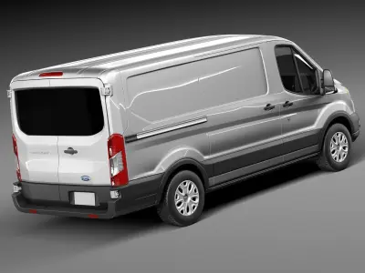 Ford Transit Short Low Van 2014 3D model