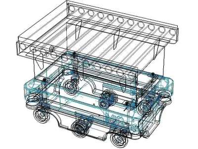 MIR200 Roller Conveyor Top Module 3D model