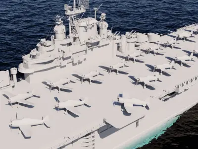 USS CV-9 Essex 3D model