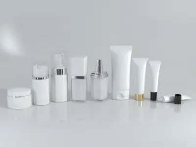  Cosmetic Bottle and Tube Set 