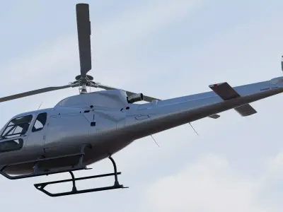 Helicopter Airbus Eurocopter AS350 Ecureuil II or Squirrel II 3D model