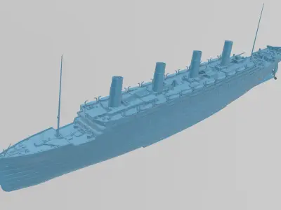 White star Line RMS Olympic - Titanic s sister scale model 3D print model