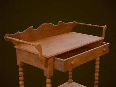 Maple Washstand Low-poly 3D model