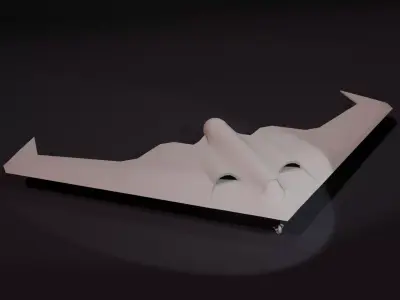 UCAV Drone Base Mesh 3D Model Low-poly 3D model