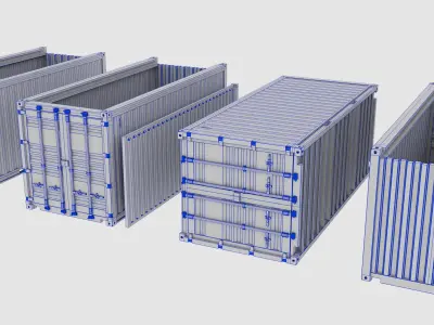 Shipping container 20DV printable 3D print model