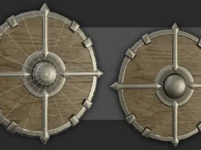 Medieval or Fantasy Shield pack   Low-poly 3D model