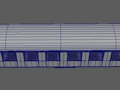 Vintage Railway Passanger Wagon 3D model