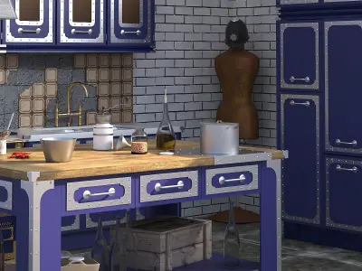 Kitchen Liverpool RODA 3D model