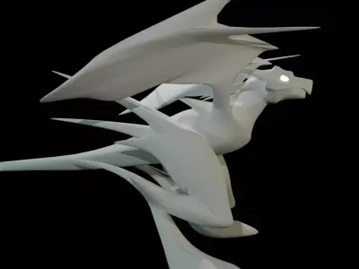 Bird Dragon LARGE Low-poly 3D model