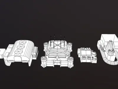 Military pack Low-poly 3D model purchase