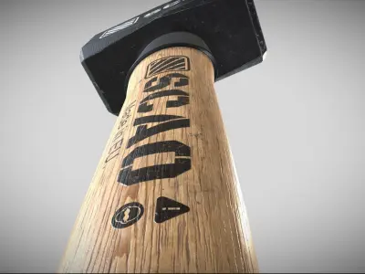 PBR Club Hammer 3D model