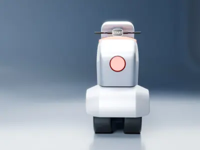 Sony Electric Concept Scooter  Blender 3D Model 3D model