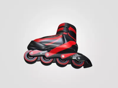 Recreational Inline Skate 3D Model - Game Ready Sports Equipment Free 3D model