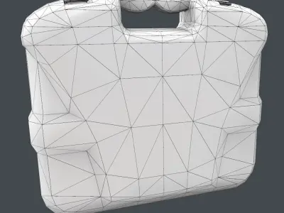 Toolbox gun case Low-poly 3D model