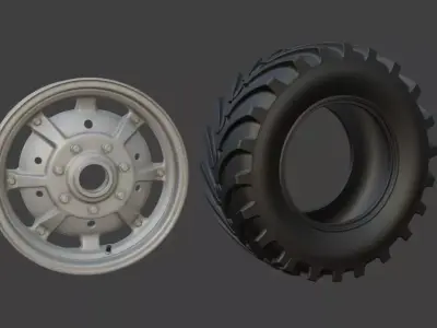 Tractor Tyre 3d Model 3D model purchase