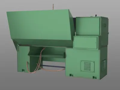Lathe Machine Low-poly 3D model purchase