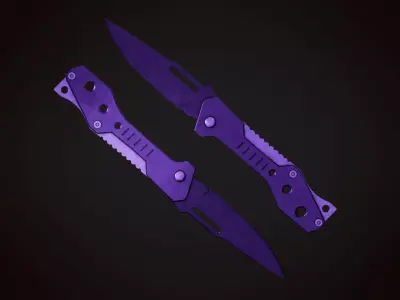Knife 4 H Low-poly 3D model