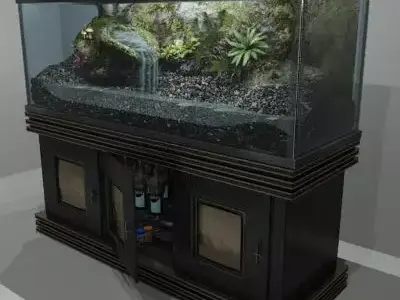 Complete Terrarium and Stand - Equipment 3D model