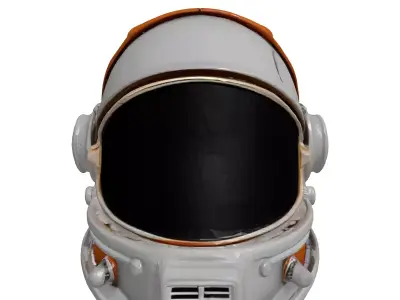 Retro Space Helmet Isolated 3D 3D model