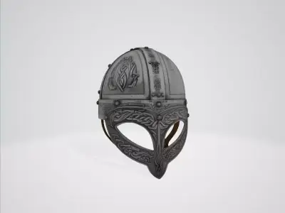 Viking Helmet Low-poly 3D model