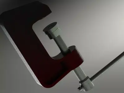 C Clamp metal Free 3D model