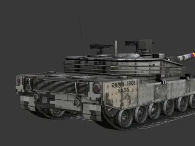 military tank Low-poly 3D model from CGTrader