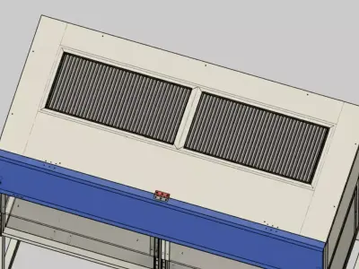 Biosafety Cabinet 6ft Horizontal Laminar Flow  3D model