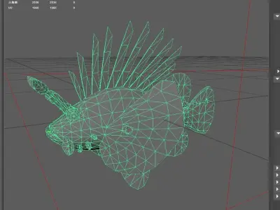 Lionfish Low-poly 3D model buy