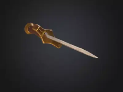 Steel Smallsword Low-poly 3D model