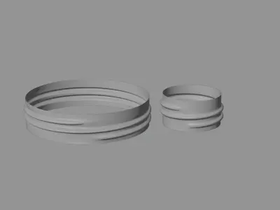 Threaded Cap 3D Model - Screw top for Cosmetic 3D model