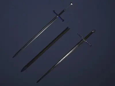 Medieval swords Low-poly 3D model buy