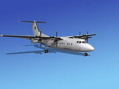 Dehavilland DHC-7 Berjaya Air 3D model