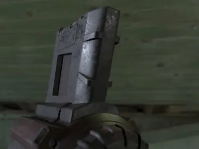 Drum magazine PMUG Low-poly 3D model