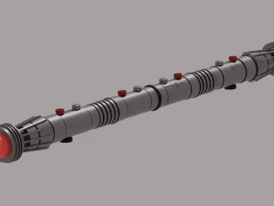 Darth Maul Replica Lightsaber Hilt - 3D Printable to Scale 3D print model