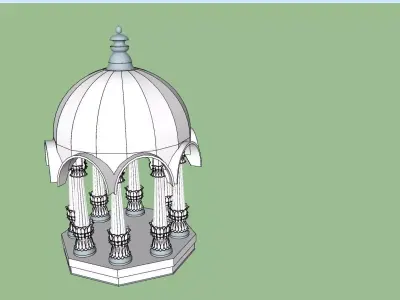 indian jodhpuri stone chatri 3d modal 3D model