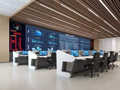 Control room Low-poly 3D model purchase