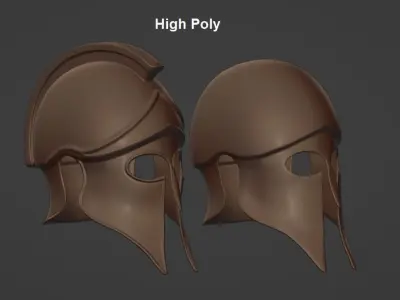 Spartan Helmets Low-poly 3D model